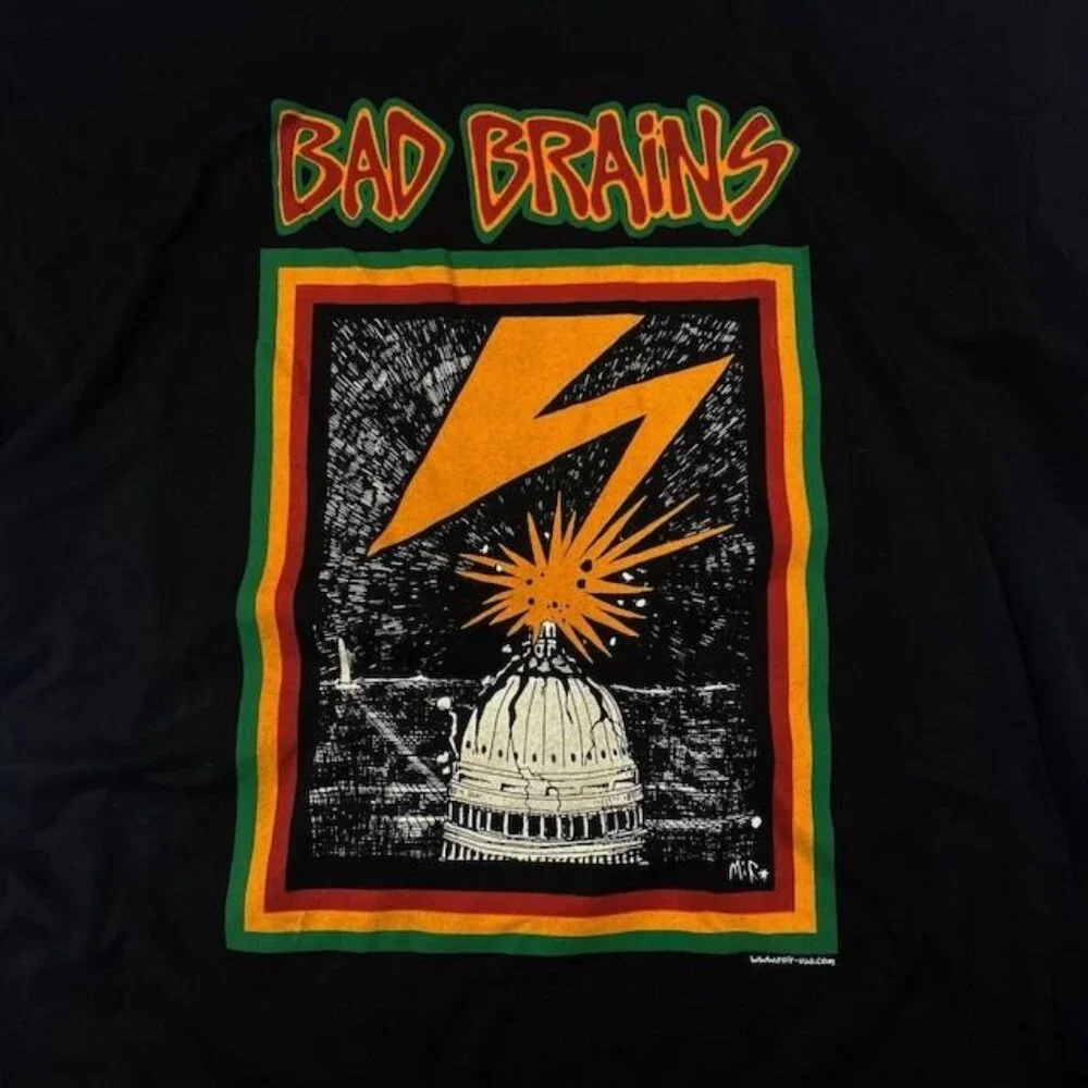 Bad Brains Capitol Strike Tee Shirt Black, Size Medium - Picture 2 of 3